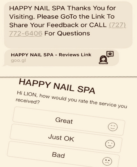 Thank You and Reviews SMS